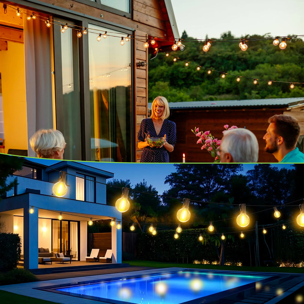 30M Outdoor String Lights G40 LED