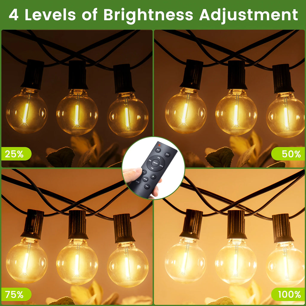 30M Outdoor String Lights G40 LED