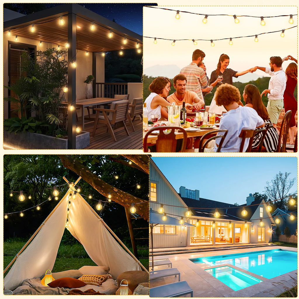 30M Outdoor String Lights G40 LED