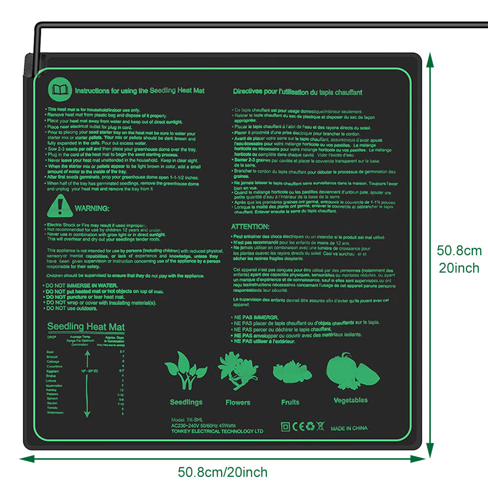 10/25/50CM Seedling Heat Mat