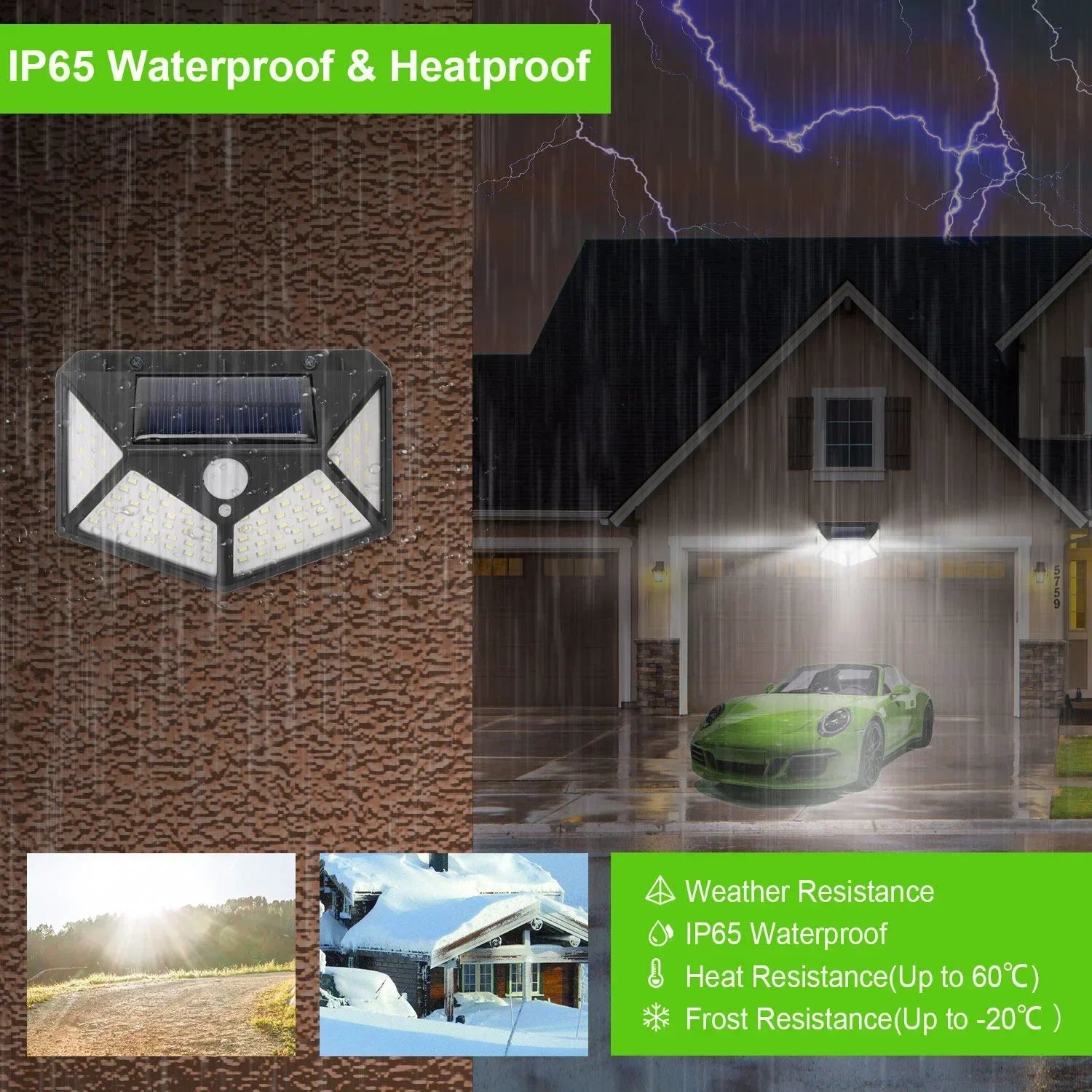 Multifunctional Solar Lamp Outdoor Garden Waterproof with Motion Sensor