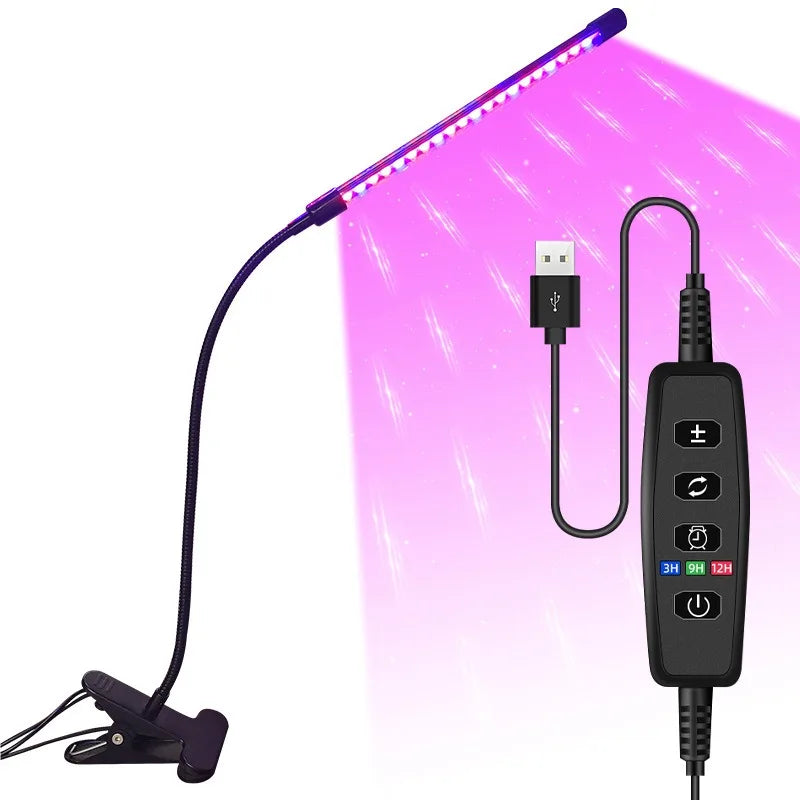USB LED Plant Grow Light 3H/9H/12H