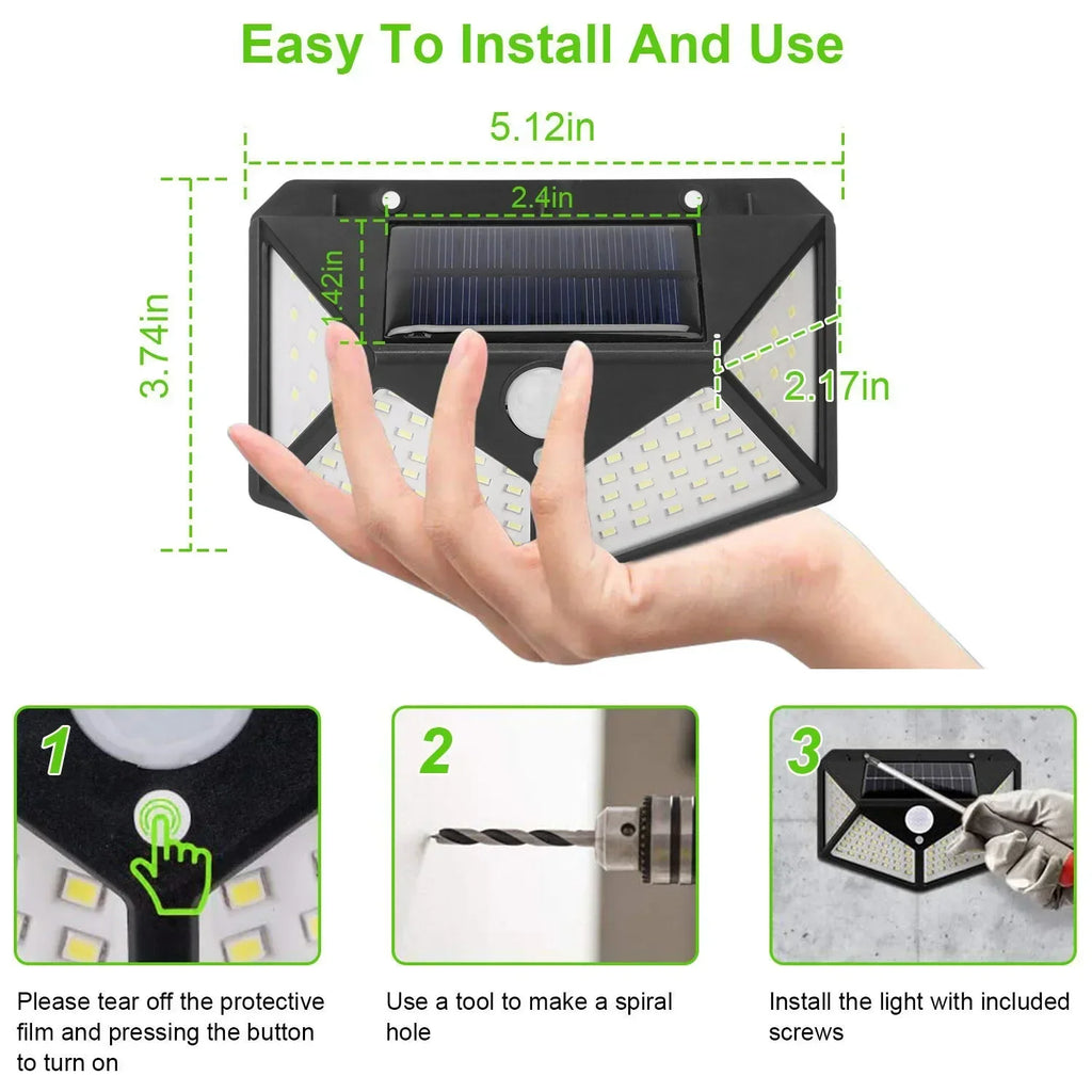 Multifunctional Solar Lamp Outdoor Garden Waterproof with Motion Sensor