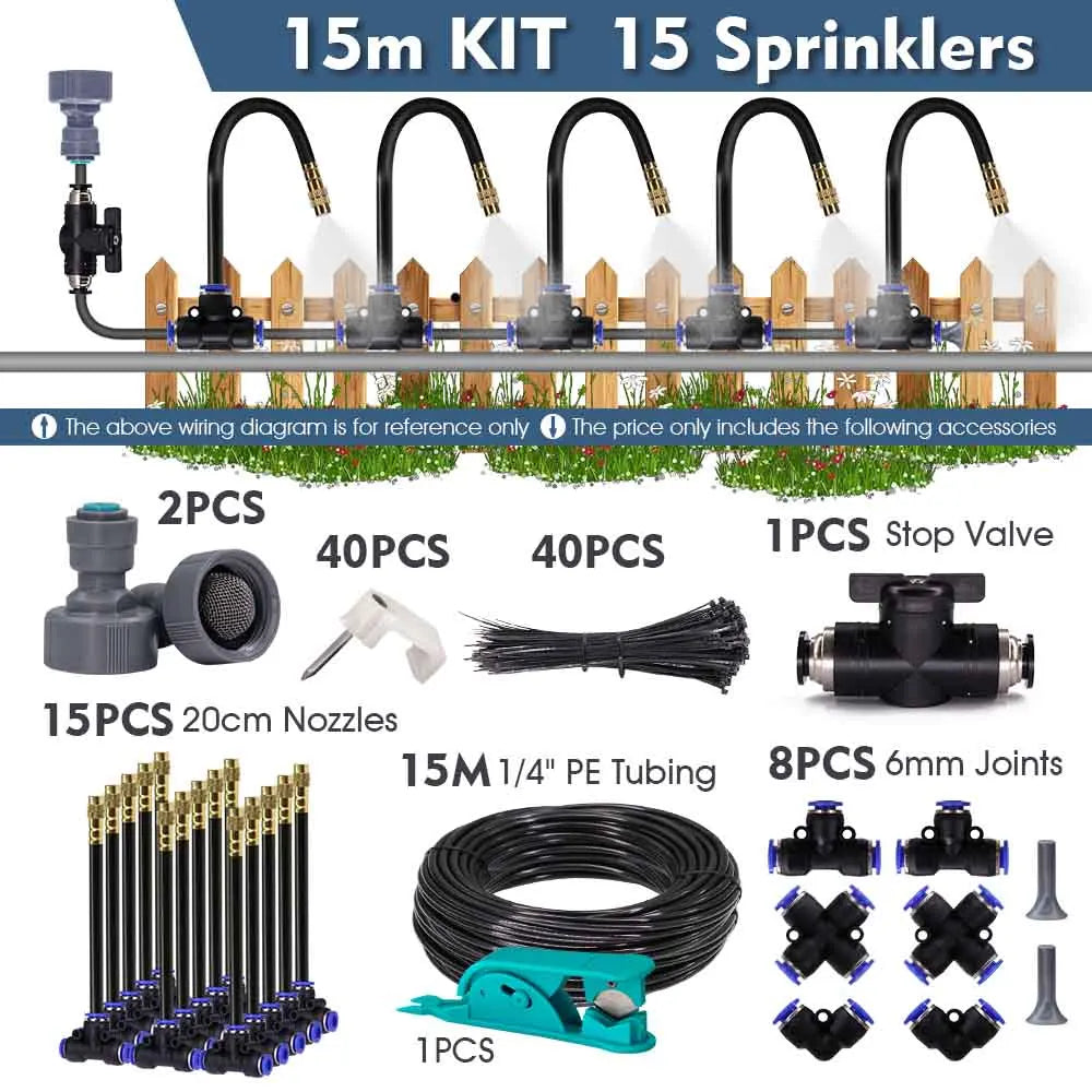 5-30m 1/4" 4/6mm 360° Misting Cooling System