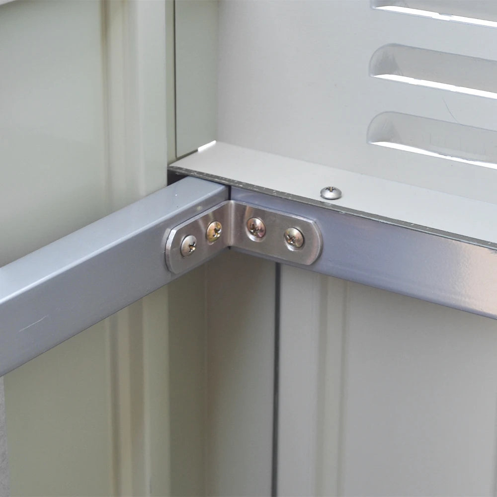 Secure Outdoor Bike Shed – 210x105x130cm, Grey, Lockable Doors