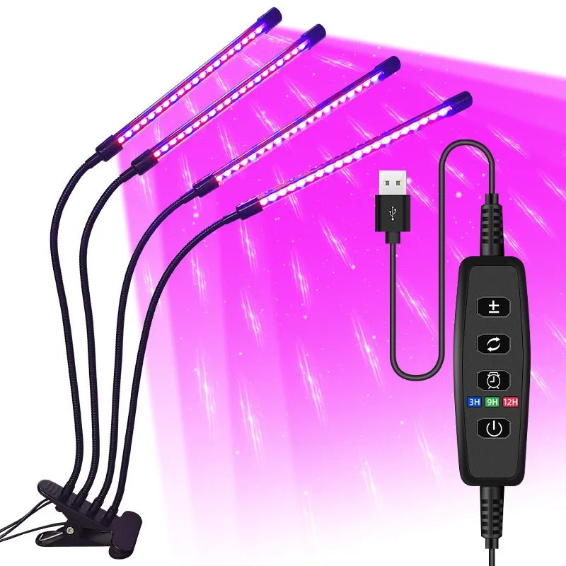 USB LED Plant Grow Light 3H/9H/12H