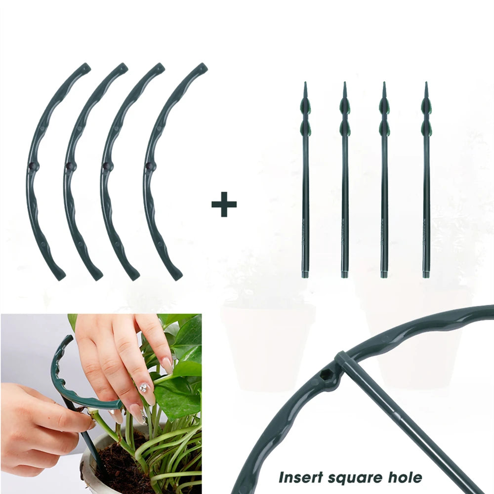 8PCS Plastic Plant Support Pile Frame