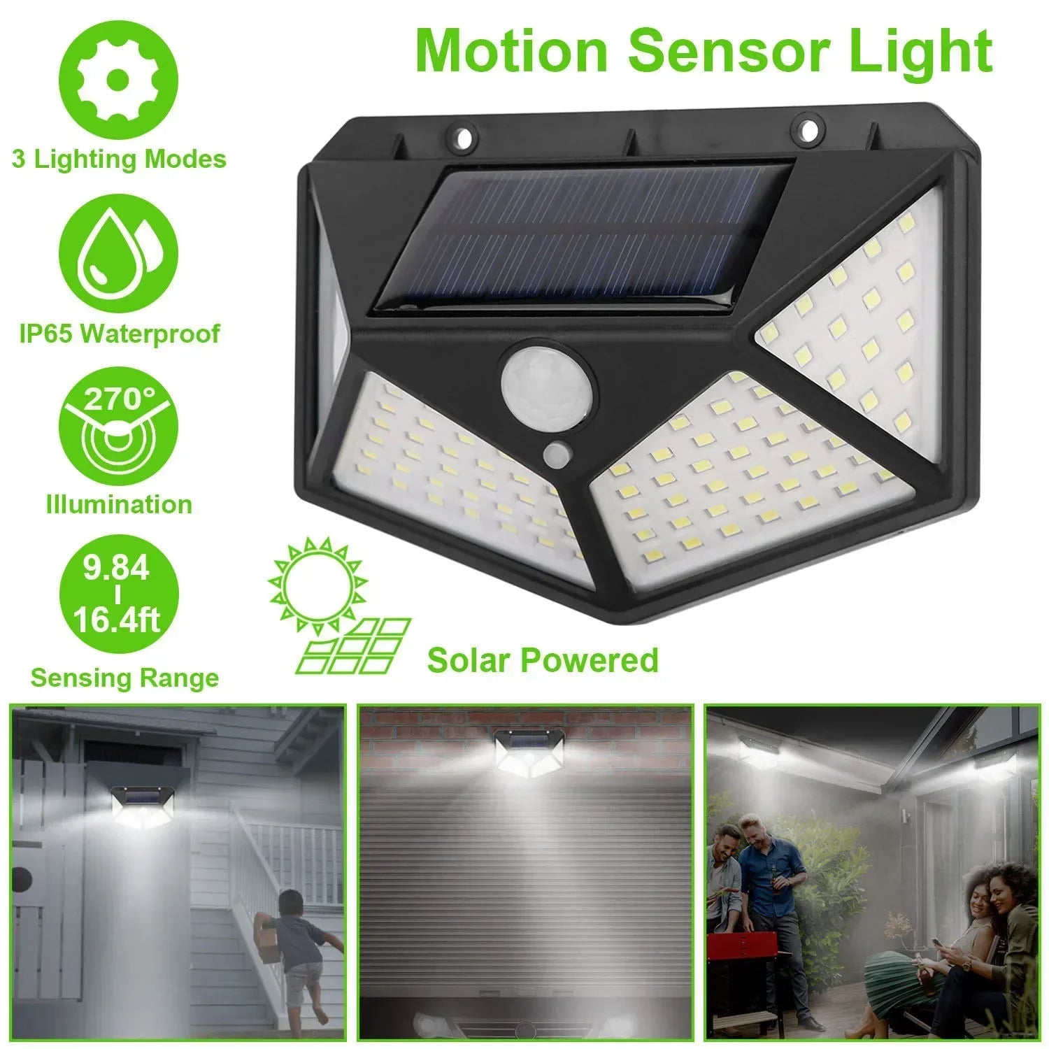 Multifunctional Solar Lamp Outdoor Garden Waterproof with Motion Sensor