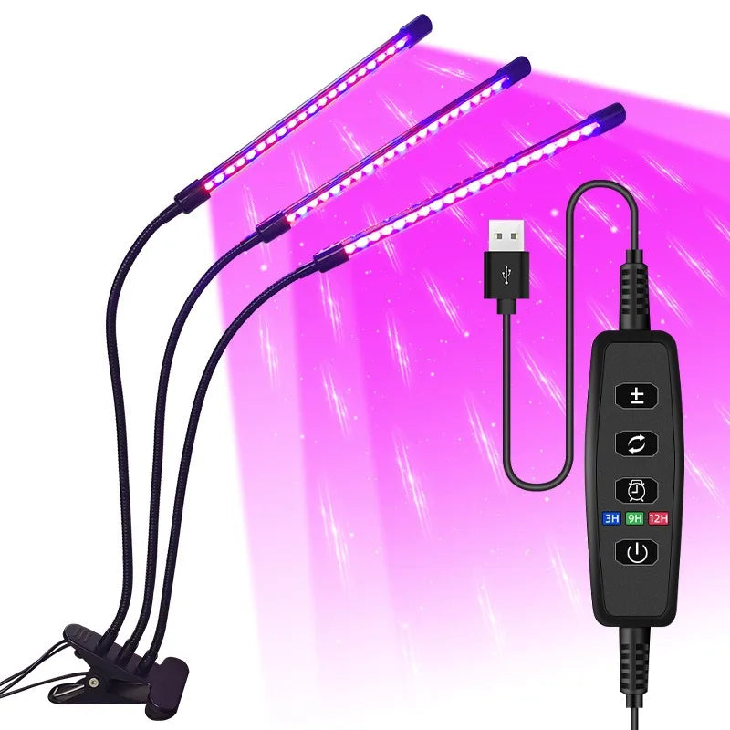 USB LED Plant Grow Light 3H/9H/12H